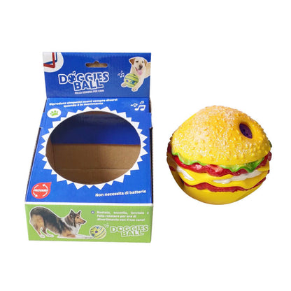 Bola de perro con hamburguesa con queso